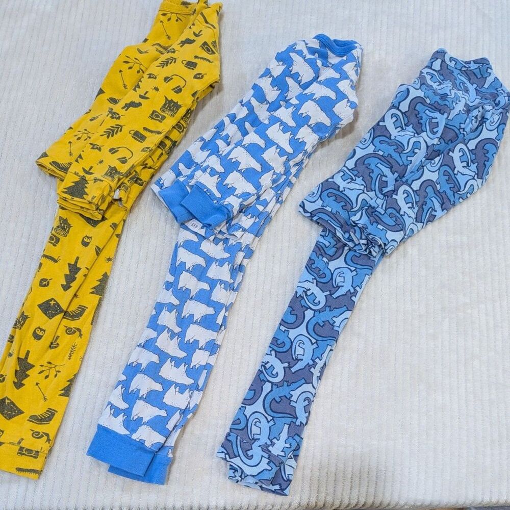 Baby GAP Boys Snug Fit Cotton Pajama Set Bundle Size 5 (3 Pairs)